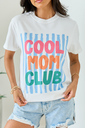 Cool Mom Club White Graphic Tee