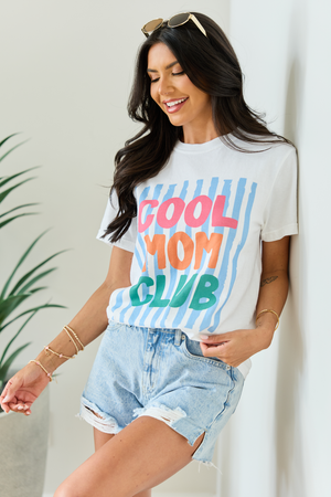 Cool Mom Club White Graphic Tee SALE