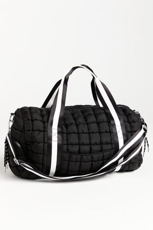 Haylie Active State Black Quilted Duffle Bag