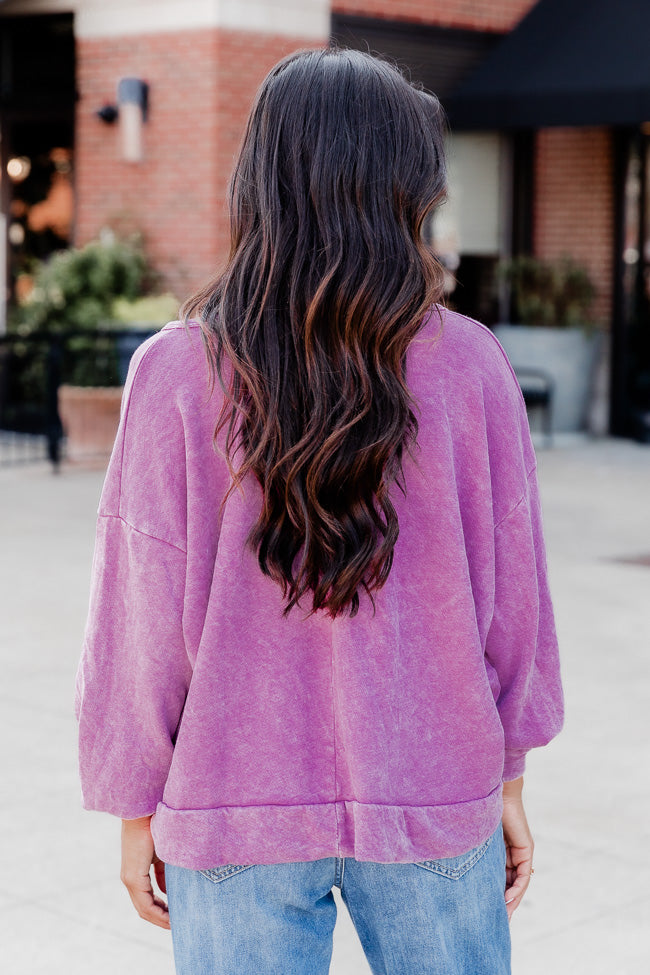 Top Knot Mama Pink Pullover