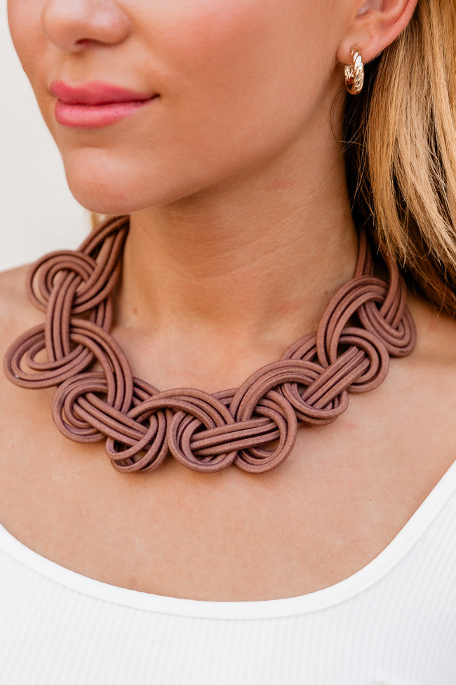 Changed My Mind Taupe Rope Detailed Necklace FINAL SALE