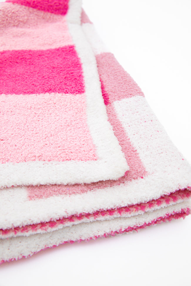 Make Me Believe Hot Pink Gingham Blanket SALE