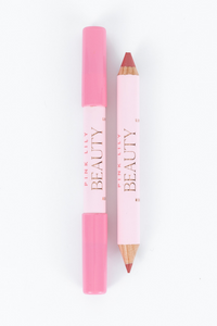 Pink Lily Beauty Double Bloom Dual Lipstick and Lip Liner - Pretty in Pink Lily
