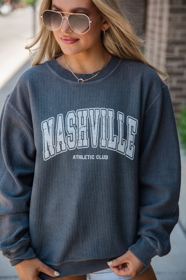 Nashville Athletic Club Charcoal Corded Graphic Sweatshirt