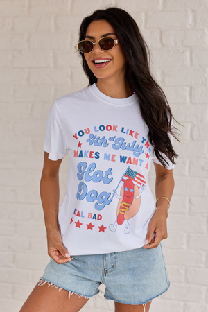 I Look Like the 4th Of July White Graphic Tee DOORBUSTER