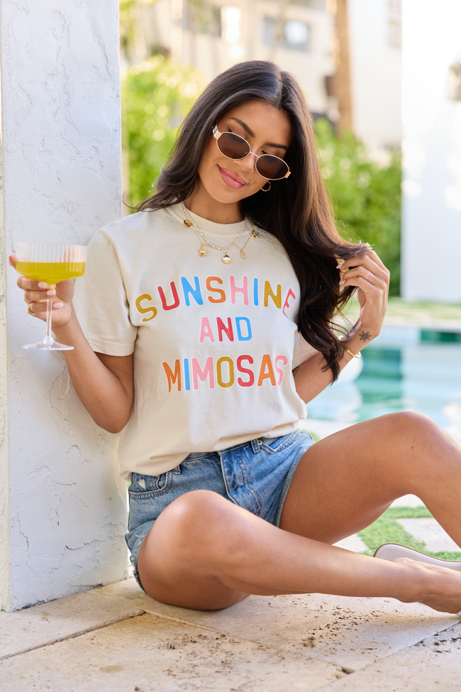 Sunshine And Mimosas Ivory Comfort Colors Graphic Tee