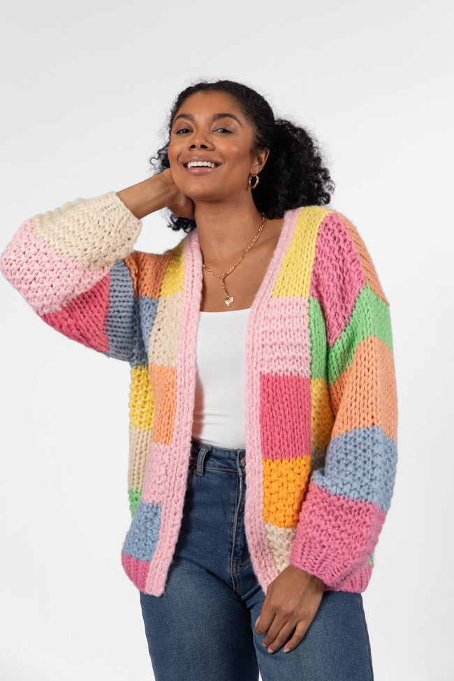 Crochet Pattern Colour Block Cardigan Knitting Pattern Cardigan