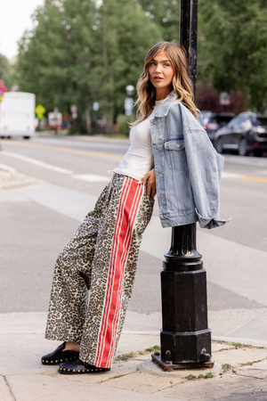 Marlie Leopard Print Pull-On Pants