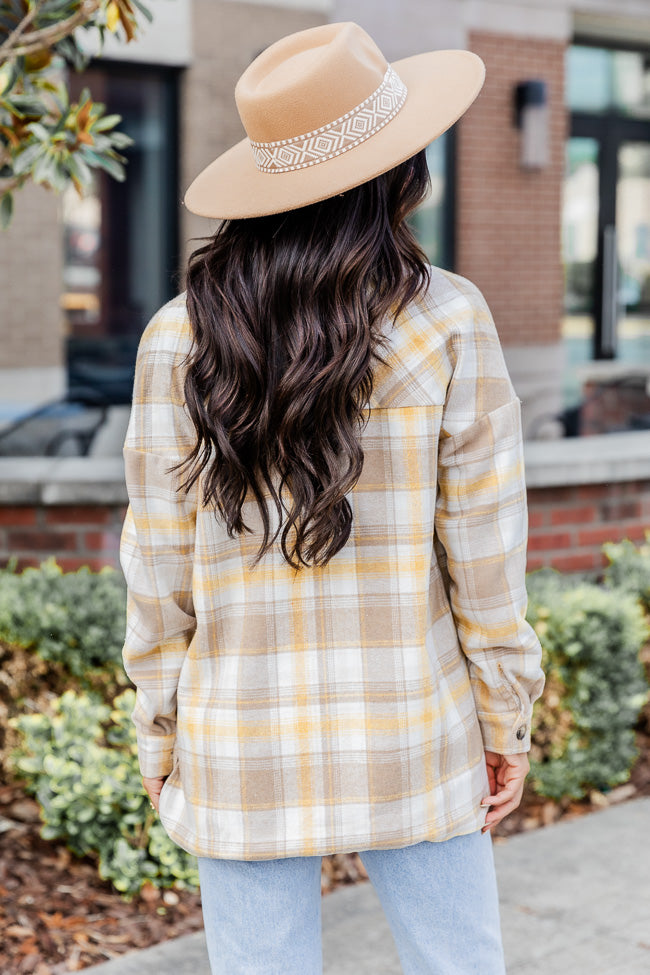 You're All Mine Yellow Plaid Shacket FINAL SALE