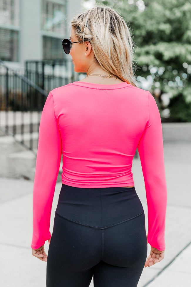Better Than Ever Hot Pink Active Wrap Top FINAL SALE