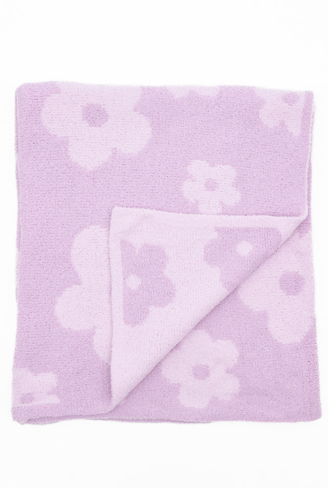 Make Me Believe Purple Boho Daisies Blanket SALE