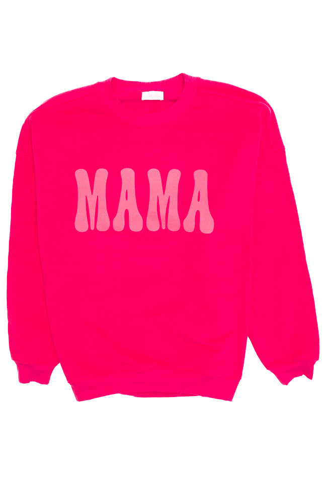 Mama Pink Hot Pink Oversized Graphic Sweatshirt