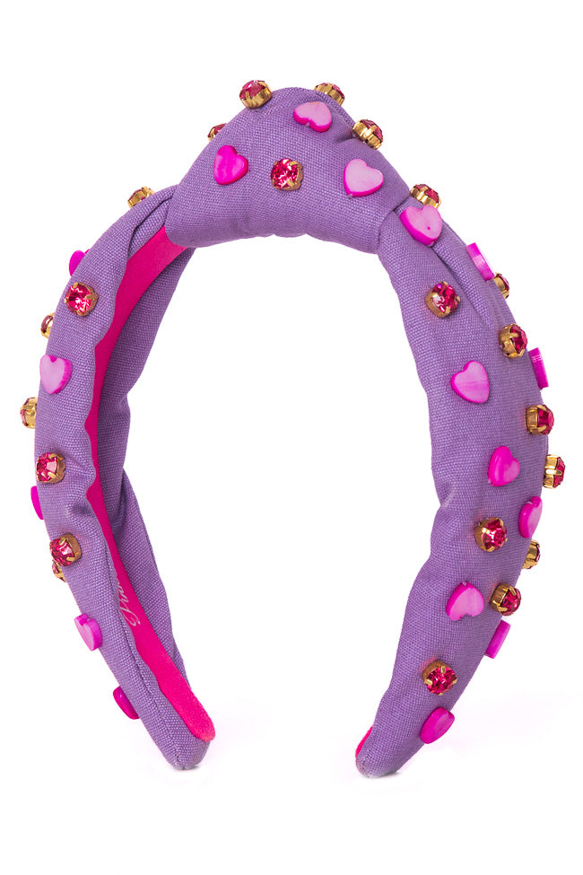 Purple Heart Jeweled Headband