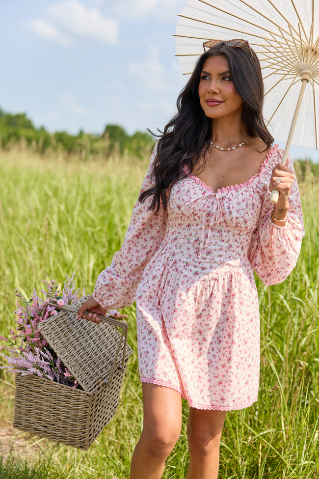 Rosemary Pink Floral Mini Dress FINAL SALE
