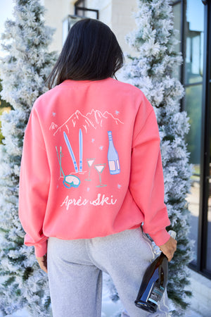 Apres Ski Light Red Graphic Sweatshirt