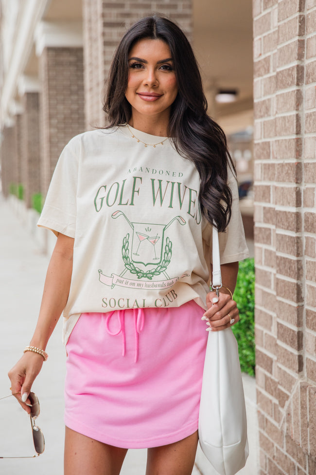 Golf Wives Social Club Ivory Oversized Graphic Tee