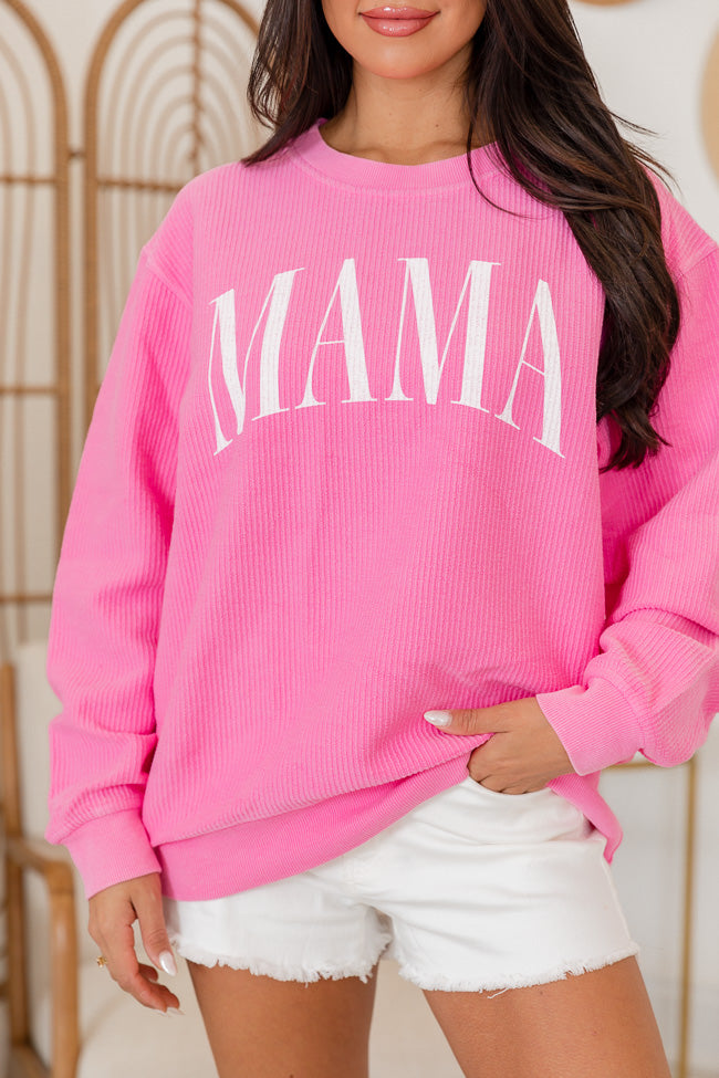 Mama Vintage Hot Pink Corded Graphic Sweatshirt FINAL SALE