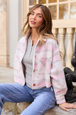 Gretchen Pink Plaid Jacket