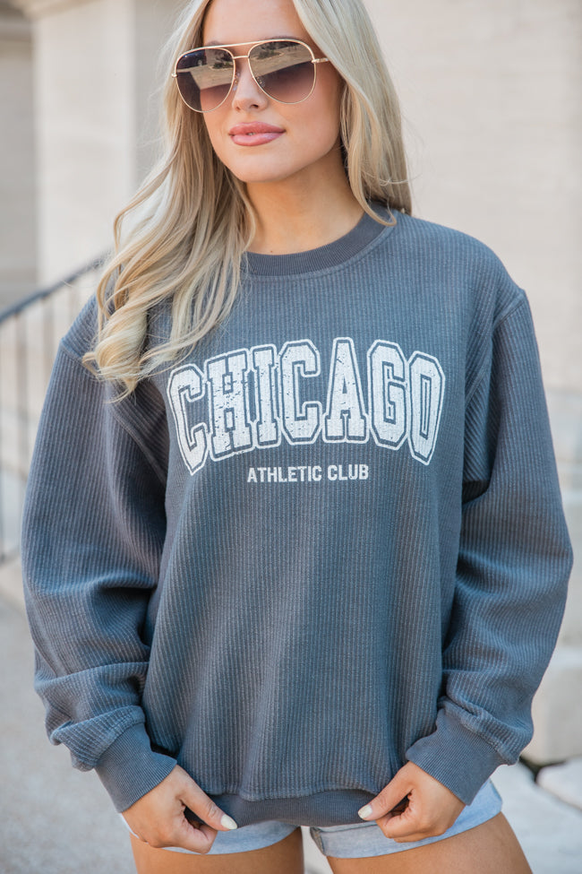 Chicago Athletic Club Charcoal Corded Graphic Sweatshirt