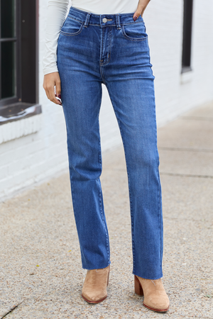 My Favorite Dark Wash Straight Leg Jeans