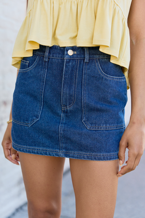 Collins Dark Denim Skort