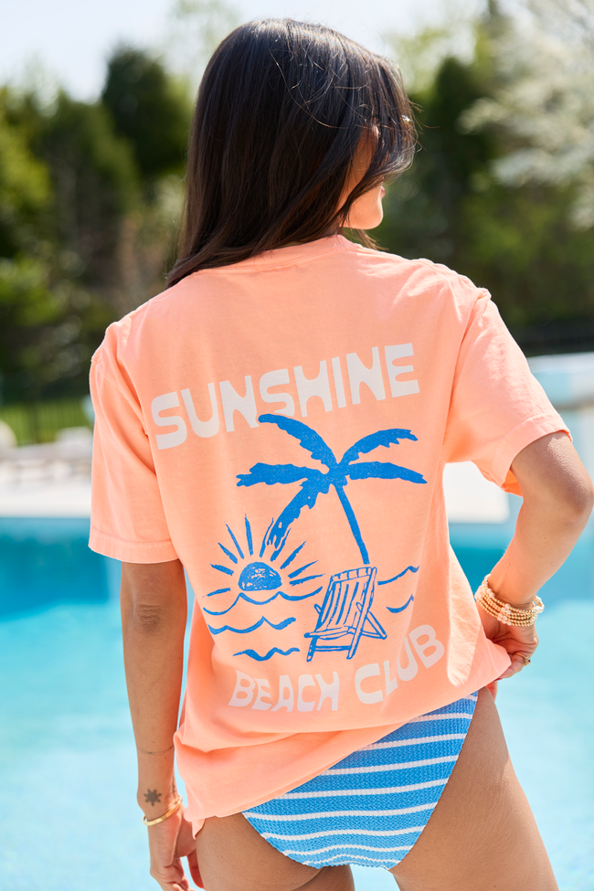Sunshine Beach Club Neon Orange Comfort Colors Graphic Tee FINAL SALE Sunshine Beach Club Neon Orange Comfort Colors Graphic Tee FINAL SALE