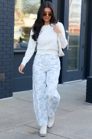 Lennon Floral Barrel Leg Jeans