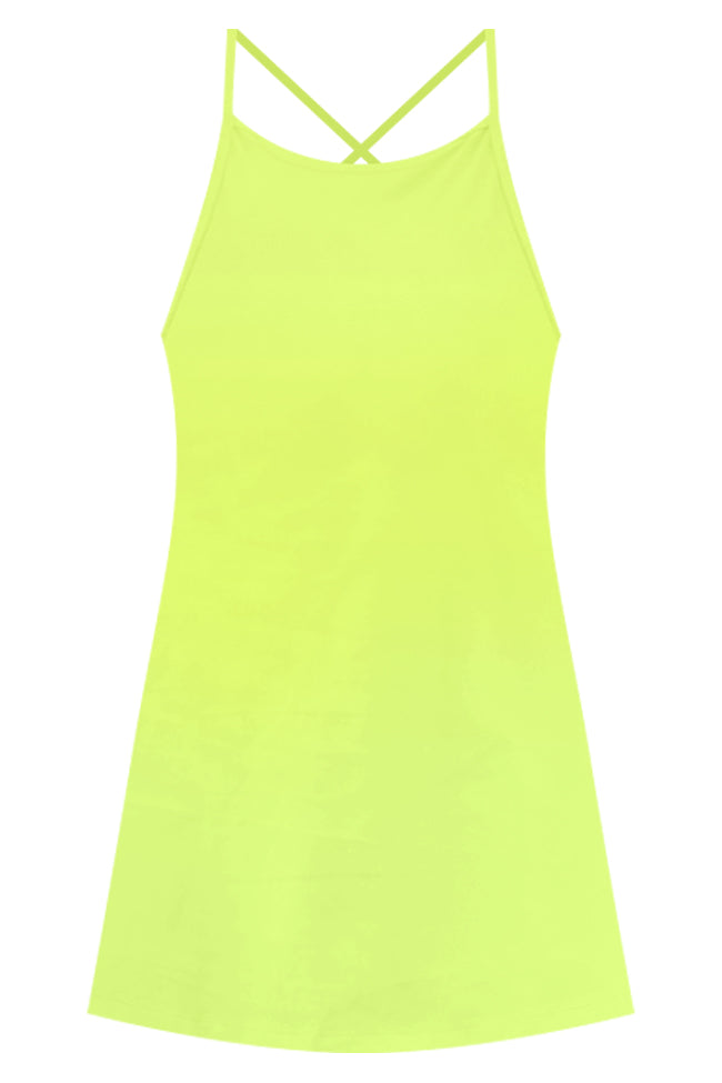 Progress Over Perfection Lime Active Dress
