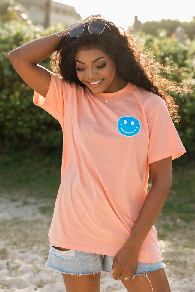 Errrbody At The Beach Coral Oversized Graphic Tee
