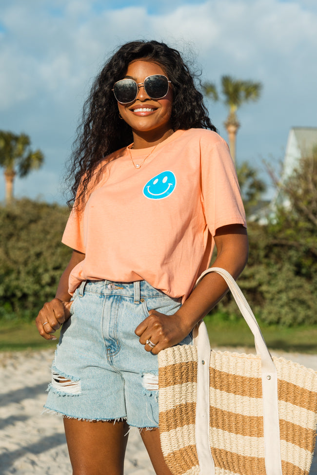 Errrbody At The Beach Coral Oversized Graphic Tee