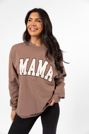 Mama Block Mocha Graphic Sweatshirt