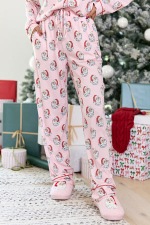 COMING SOON: Cozy Crush Lightweight Pajama Pants - Vintage Santa Pink