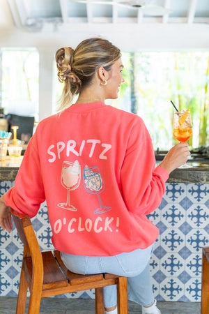 Cin Cin! Light Red Graphic Sweatshirt SALE