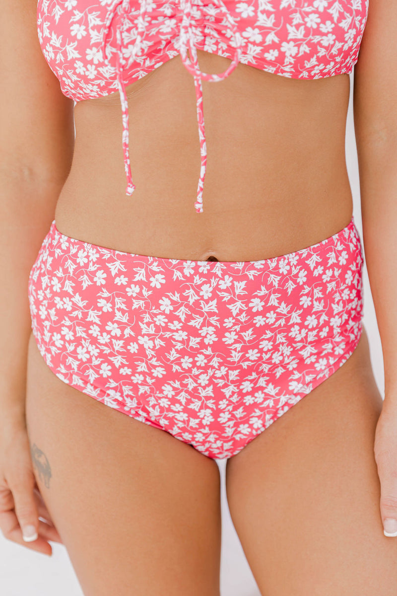 Tropical Bliss Pink Floral Bikini Bottom FINAL SALE – Pink Lily