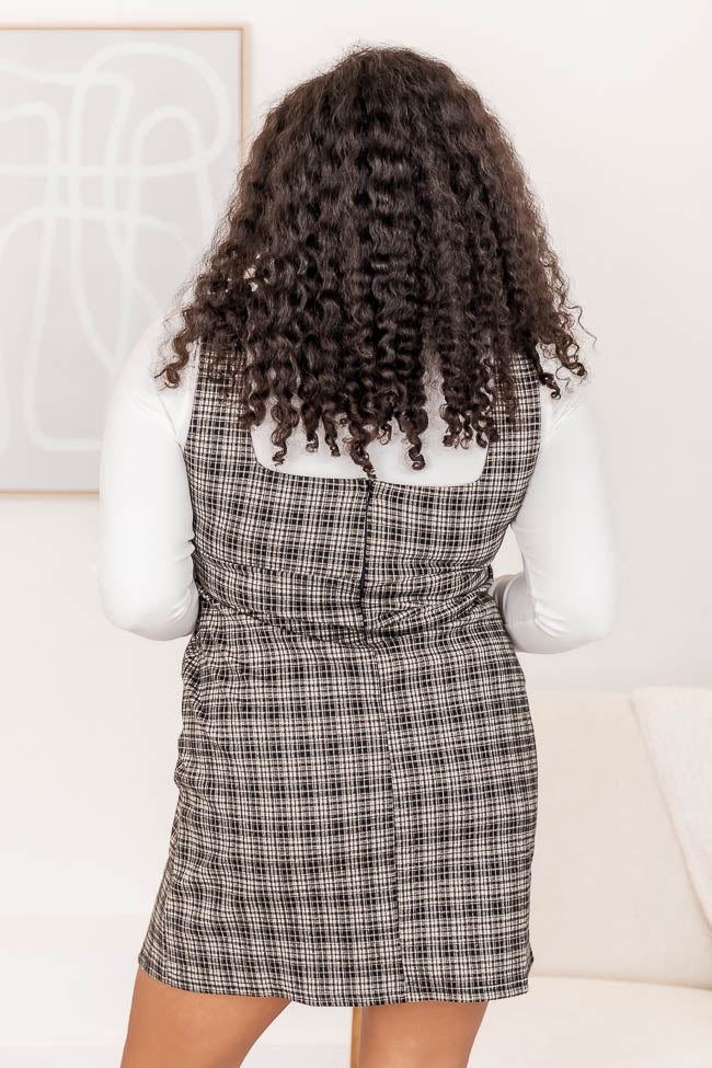 See The Signs Grey Plaid Dress FINAL SALE