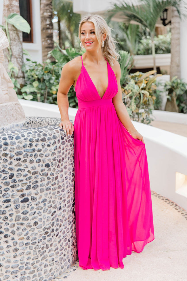It All Begins With Love Magenta Maxi Dress FINAL SALE