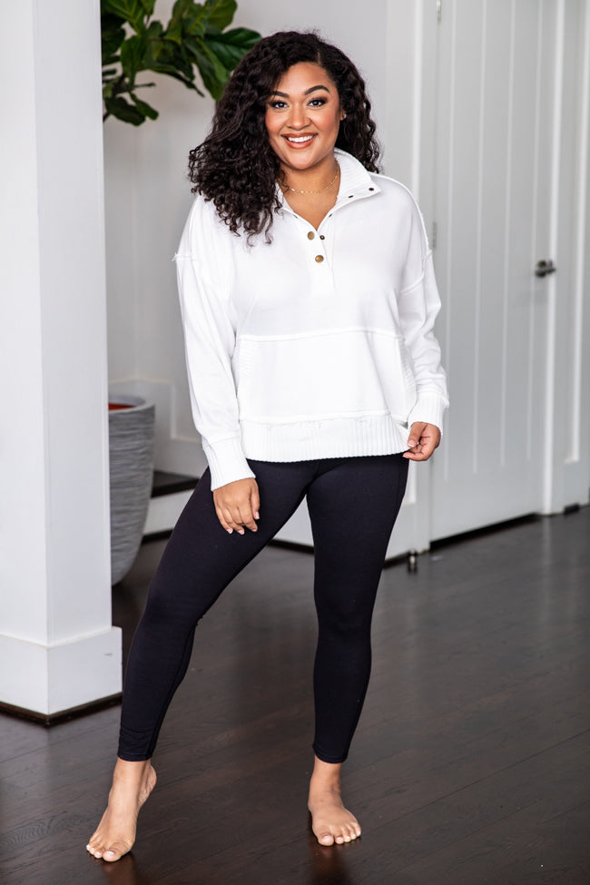Just Go With It Cream Henley Pullover FINAL SALE