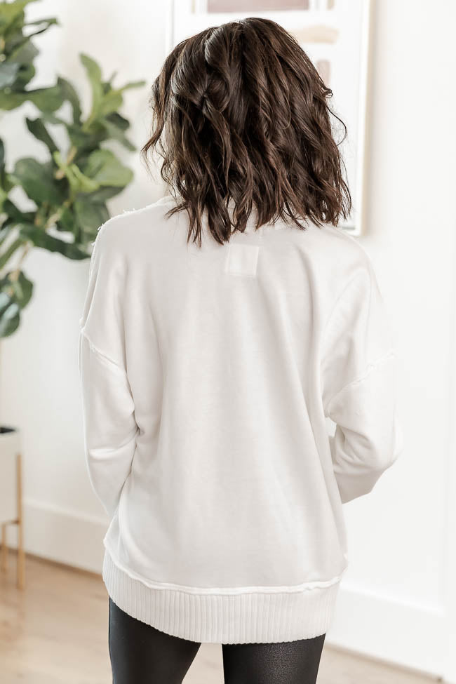Just Go With It Cream Henley Pullover FINAL SALE