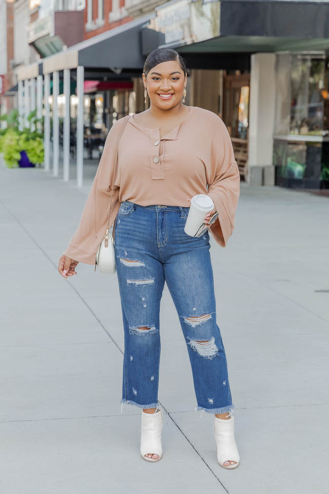 Shayne High Rise Distressed Mom Jeans FINAL SALE