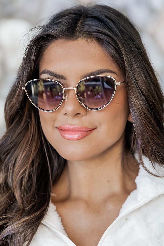 Best Of Me Gold And Tortoise Cat Eye Sunglasses FINAL SALE