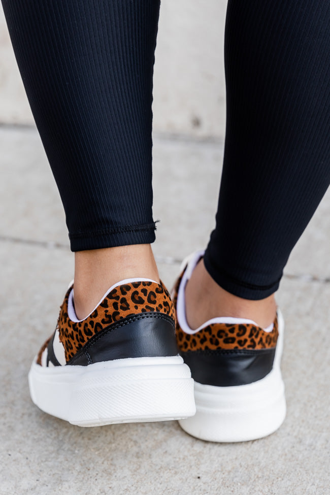 Cleo Leopard Print And Black Star Sneakers FINAL SALE