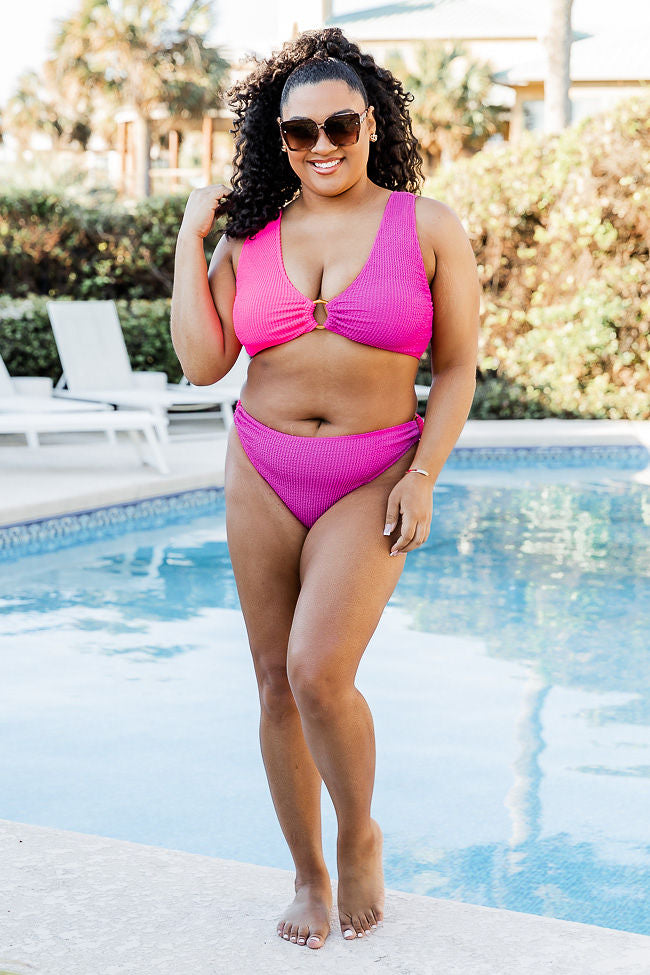 Shell-abrate Magenta Swimsuit Bottoms FINAL SALE