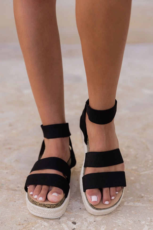 Carlie Black Platform Sandal FINAL SALE