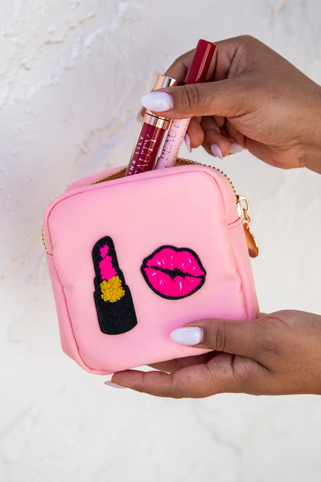 Lipstick and Lips Small Patch Bag