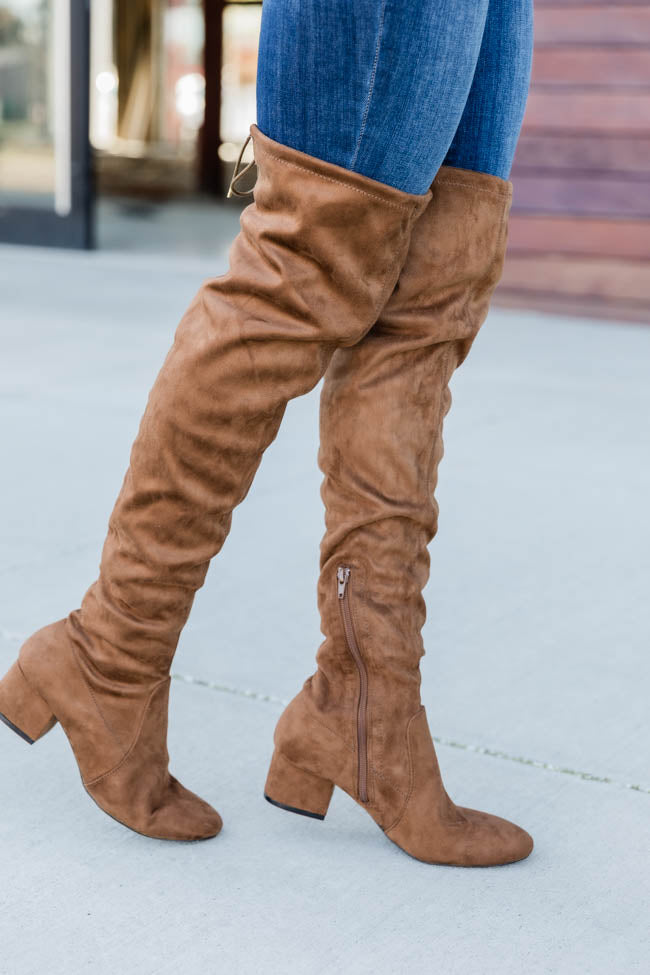 Clara Over The Knee Brown Boots