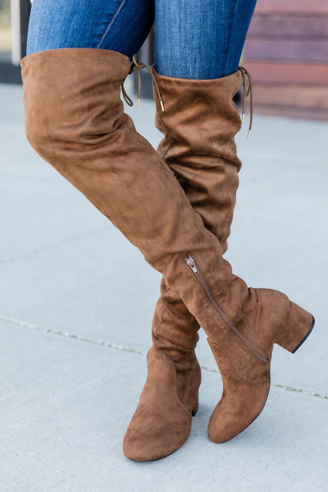 Clara Over The Knee Brown Boots