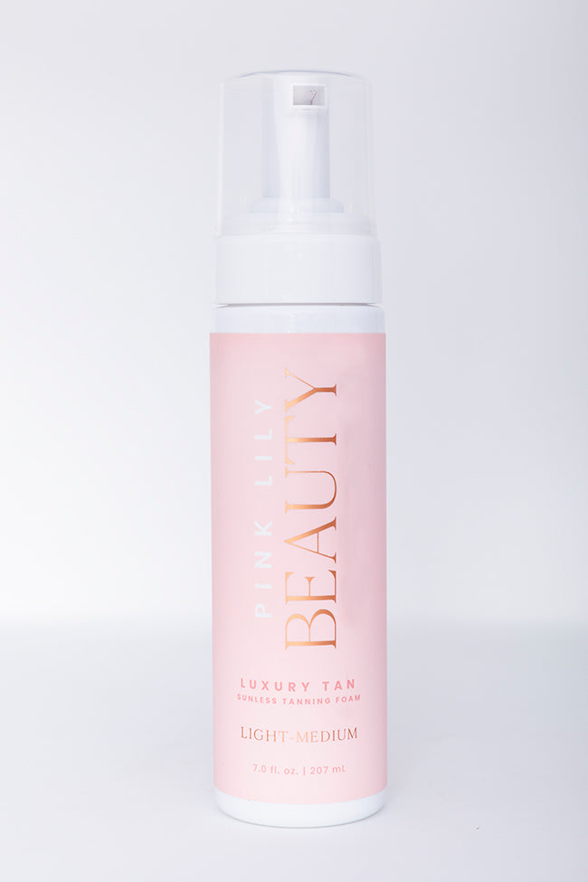 Pink Lily Beauty Luxury Tan Sunless Tanning Foam Self Tanner - Light Medium