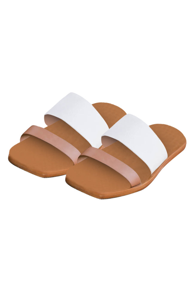 Kiera Double Strap Tan Sandals FINAL SALE