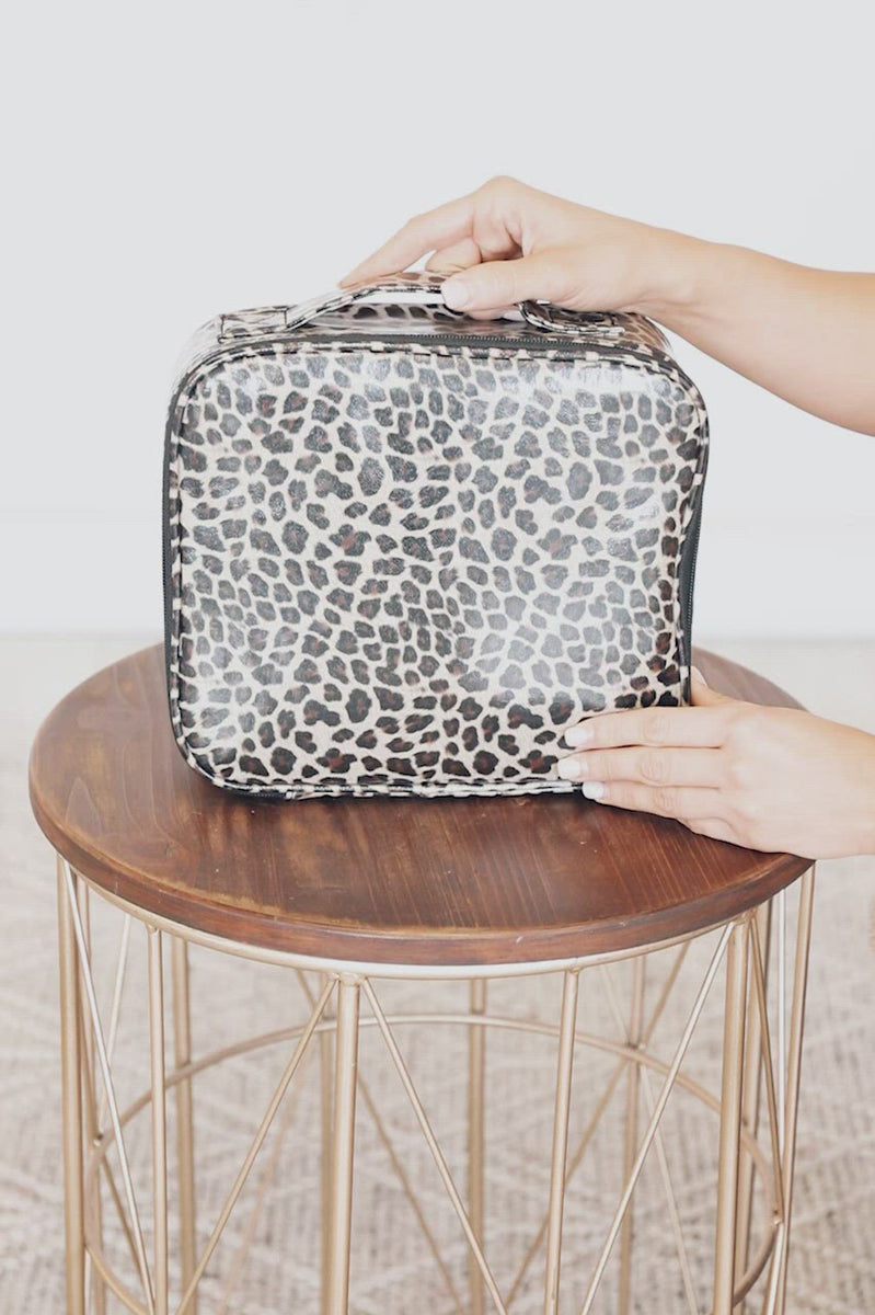 Leopard Print Make Up Bag