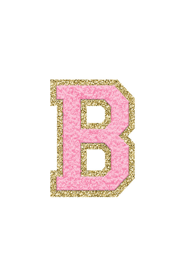 Pink Letter Fuzzy Patches FINAL SALE